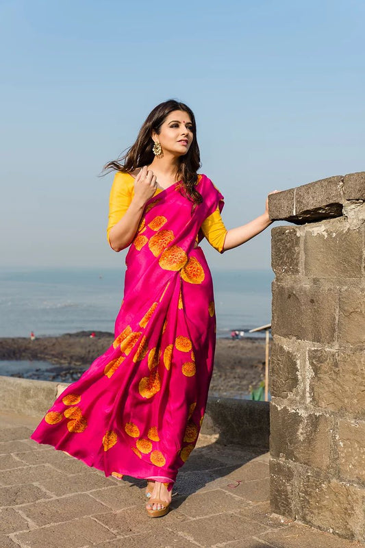 Fuschia Saree