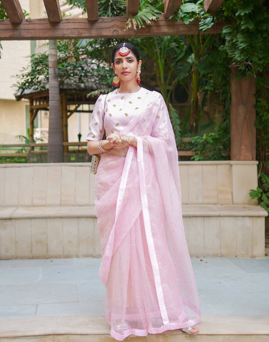 Baby Pink Saree