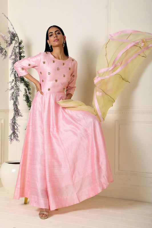 Baby Pink Anarkali Set