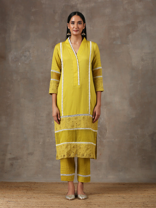 Mustard gold kurta set(ready to ship)