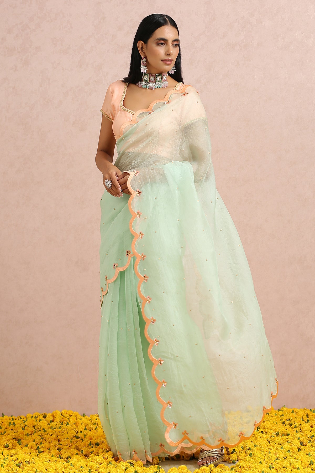 Georgette Party Wear Bottle Green Velvet Saree, 6.3 m (with blouse piece)  at Rs 2599/piece in Surat