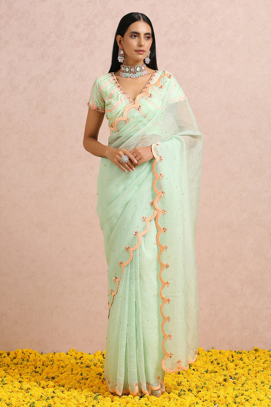 Mint Green Saree Set