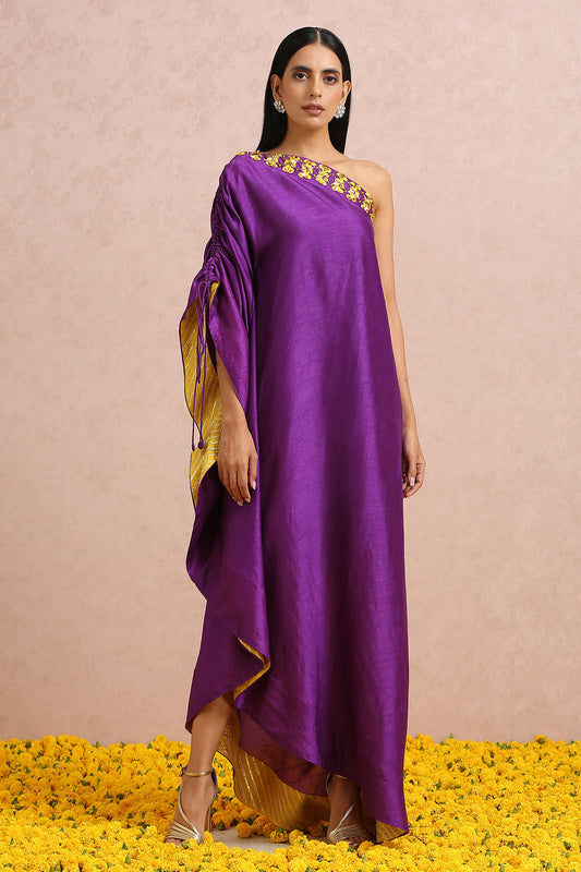 Plum One Shoulder Tunic