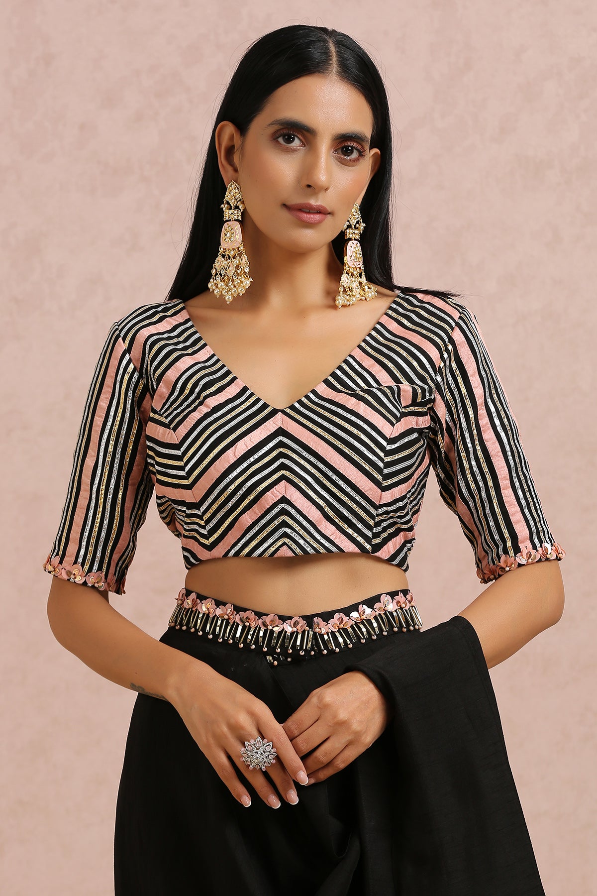 2 Tier Ruffled Gown With Side Waist Cut for women by Mandira Wirk